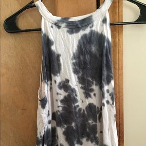 Grey and Cream/White Tie Dye Tank